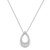 The Grace Teardrop Cremation Necklace in Stainless Steel / Silver - product view 1