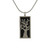Pewter/Onyx Pendant Embossed Tree