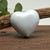 Arielle Heart Urn Pearl White