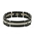 Onyx/Pewter Cable Link Bracelet