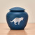 Silhouette Cat Country Blue, Petite Urn