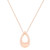 The Grace Teardrop Cremation Necklace in Sterling Silver / Rose Gold - product view 1