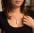 The Pillar Cremation Necklace in Sterling Silver / Black - product view 2