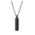 The Pillar Cremation Necklace in Sterling Silver / Black - product view 1