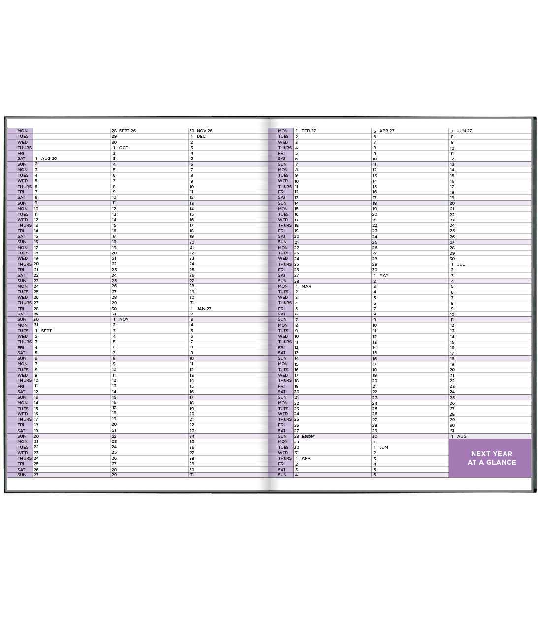 A4 PageaDay Teacher Diary Pirongs
