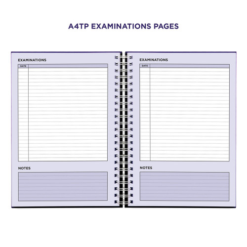 Example pages from a Pirongs Teacher Planner, showing examinations pages Example pages from a Pirongs Teacher Planner, showing examinations pages