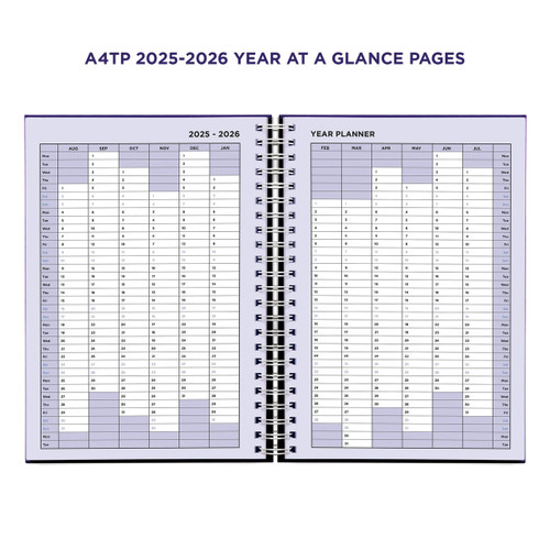 Example pages from a Pirongs Teacher Planner, showing 2025-2026 year planner page spread Example pages from a Pirongs Teacher Planner, showing 2025-2026 year planner page spread