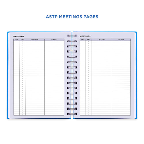 Example pages from a Pirongs Teacher Planner, showing meetings pages Example pages from a Pirongs Teacher Planner, showing meetings pages