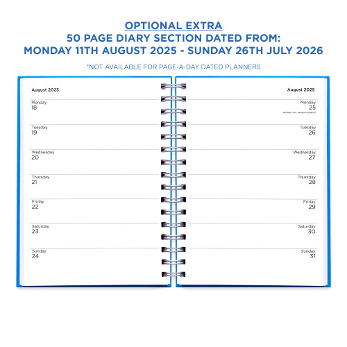 Example pages from a Pirongs Teacher Planner with optional extra of dated diary pages Example pages from a Pirongs Teacher Planner with optional extra of dated diary pages