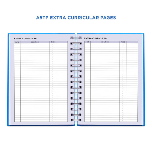 Example pages from a Pirongs Teacher Planner, showing extra-curricular pages Example pages from a Pirongs Teacher Planner, showing extra-curricular pages