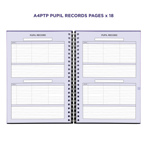 Example pages from a Pirongs Primary Teacher Planner, showing pupil record pages Example pages from a Pirongs Primary Teacher Planner, showing pupil record pages