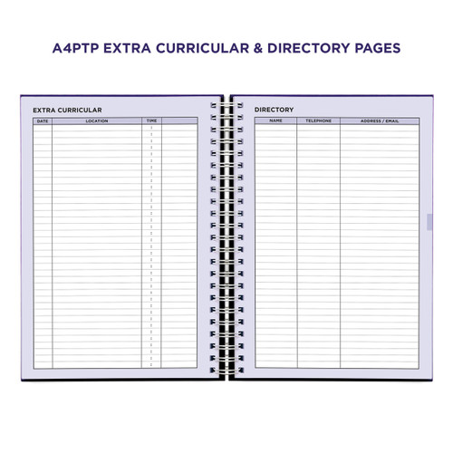 Example pages from a Pirongs Primary Teacher Planner, showing extra curricular pages Example pages from a Pirongs Primary Teacher Planner, showing extra curricular pages