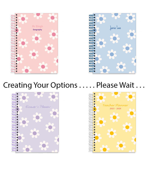 Designer Teacher Planners - Pastel Daisy Designer Teacher Planners - Pastel Daisy