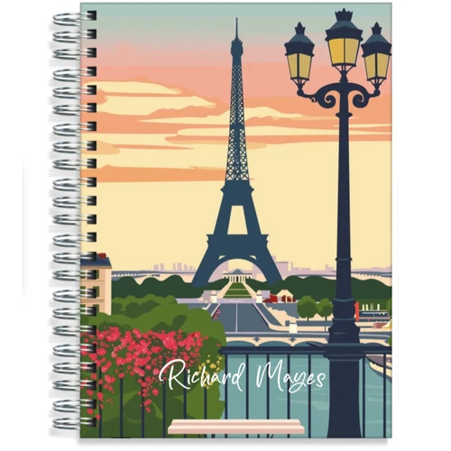 Pirongs Destinations designer personalised teacher planner Paris cover design A4 A5