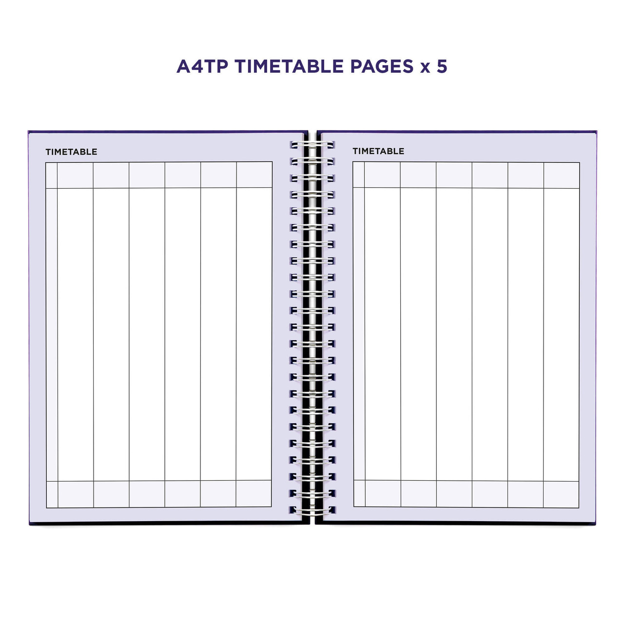 Example pages from a Pirongs Teacher Planner, showing timetable pages Example pages from a Pirongs Teacher Planner, showing timetable pages