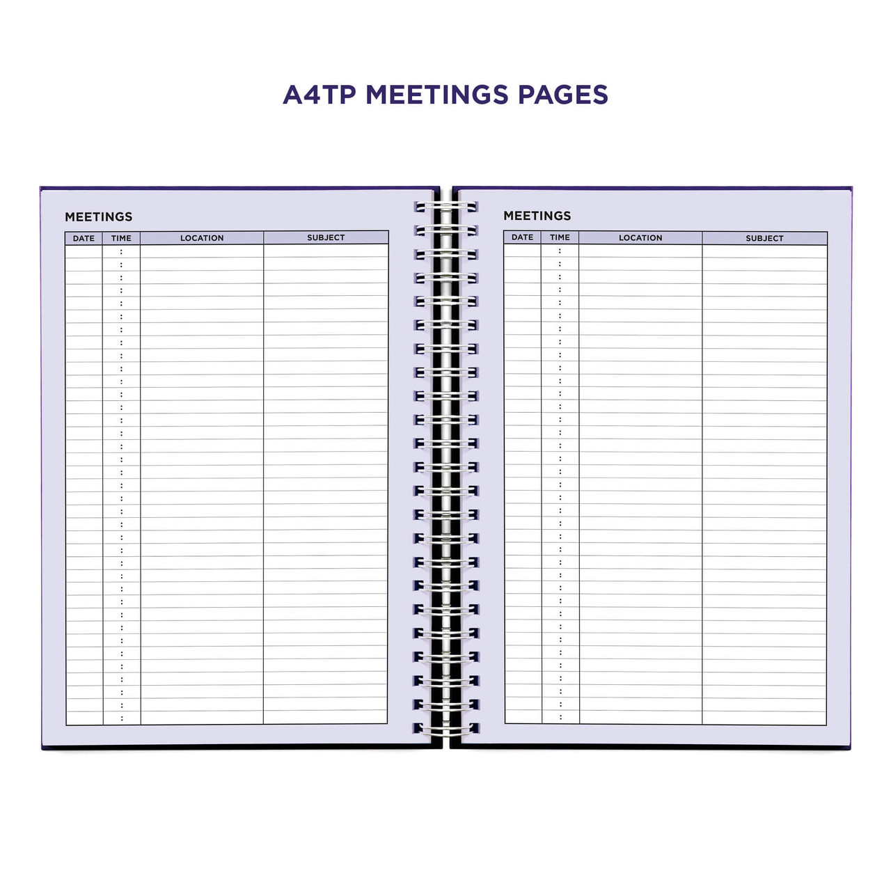 Example pages from a Pirongs Teacher Planner, showing meetings pages Example pages from a Pirongs Teacher Planner, showing meetings pages