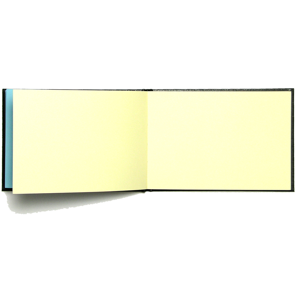 An open Pirongs Autograph Book with cream blank pages