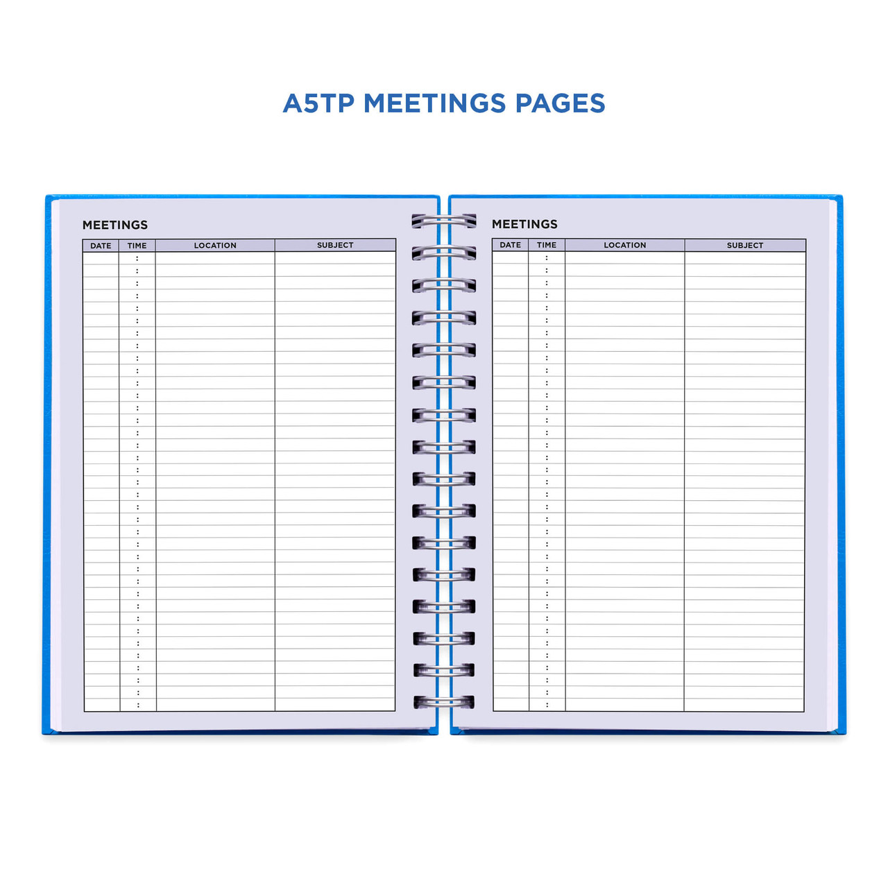 Example pages from a Pirongs Teacher Planner, showing meetings pages Example pages from a Pirongs Teacher Planner, showing meetings pages