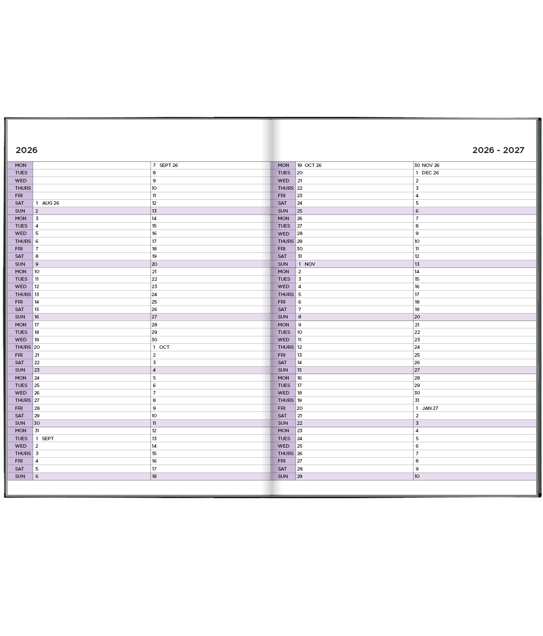 A4 Week to view 2025-2026 A4 Week to view 2025-2026