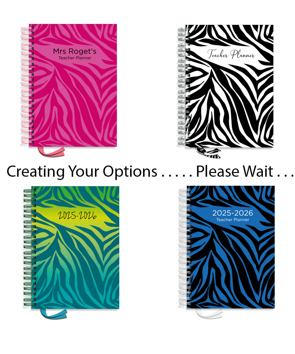 Designer Teacher Planners - Zebra Print