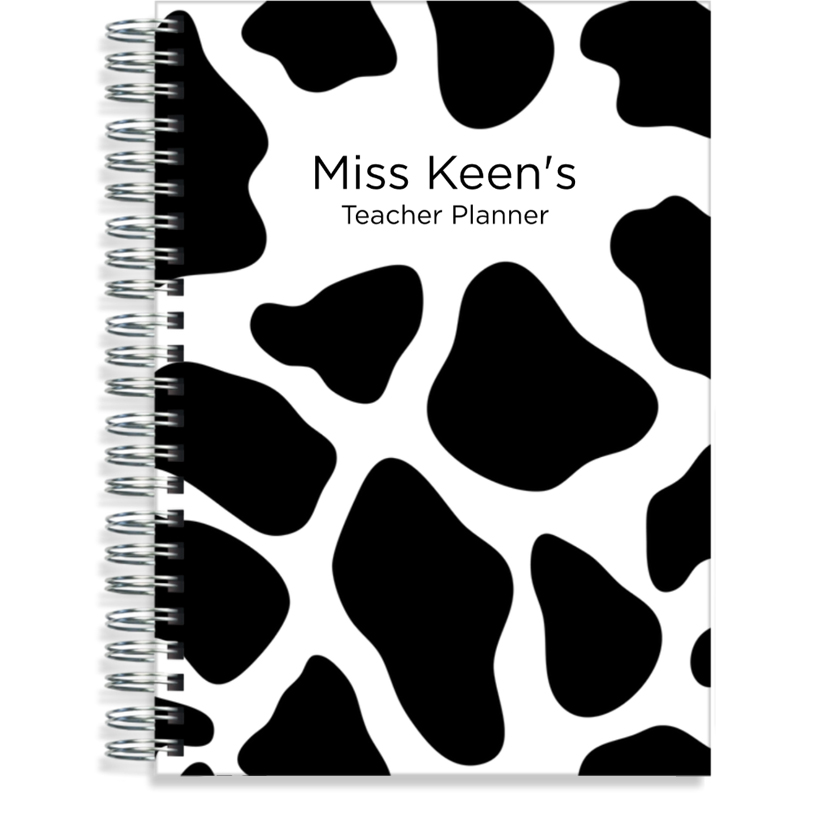 Designer Teacher Planners - Cow Print Designer Teacher Planners - Cow Print