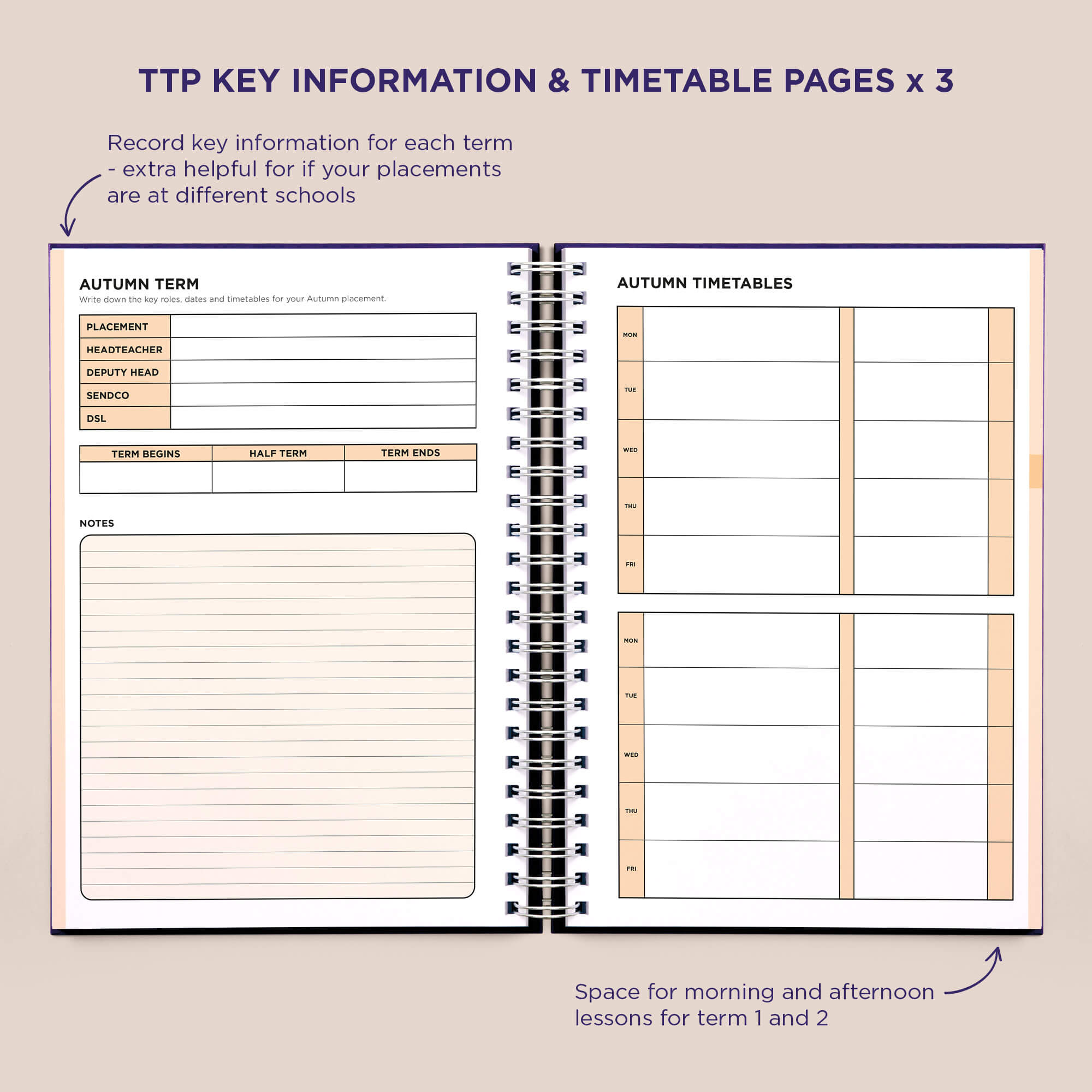 Trainee Teacher Planner - Classic Books