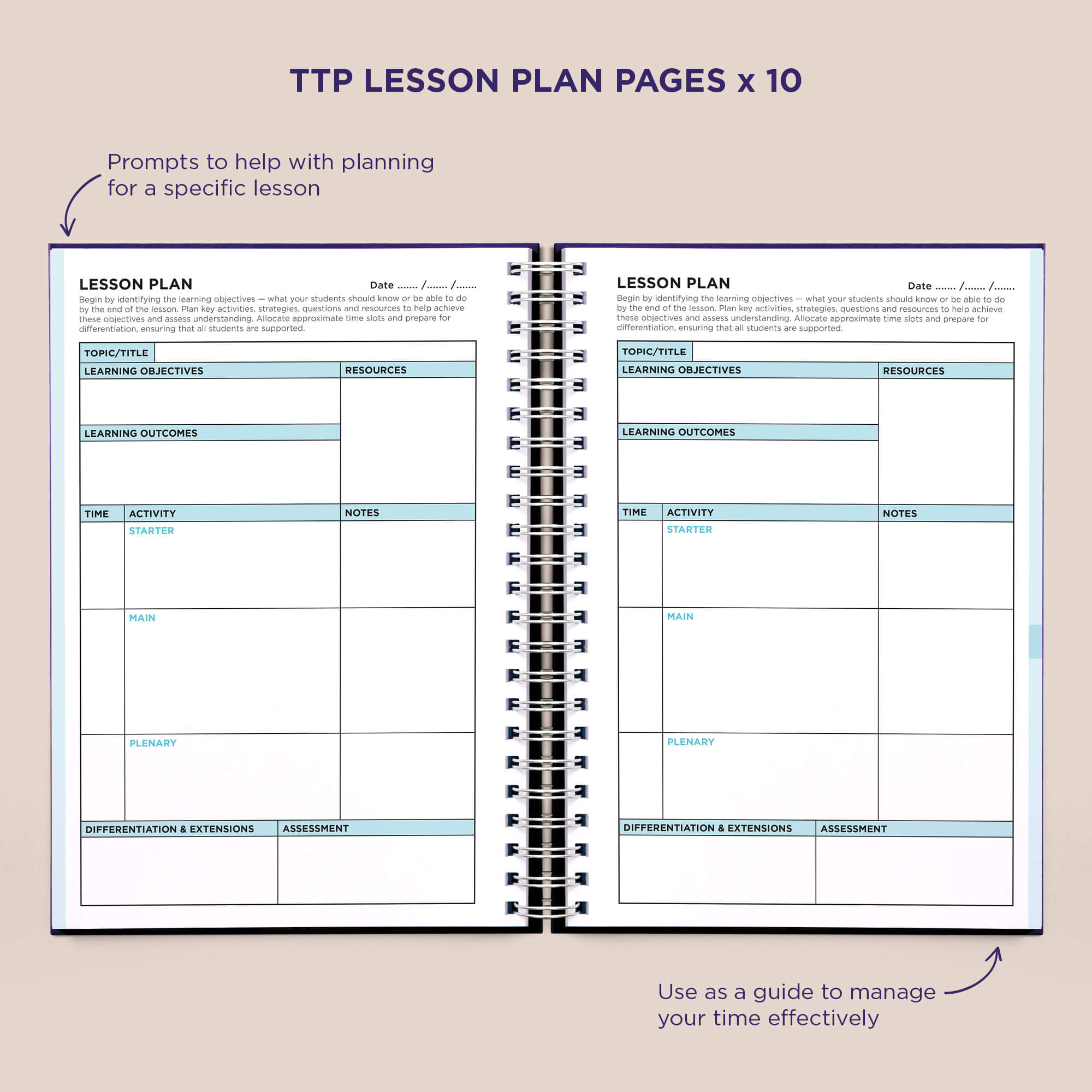 Trainee Teacher Planner - Leopard Print