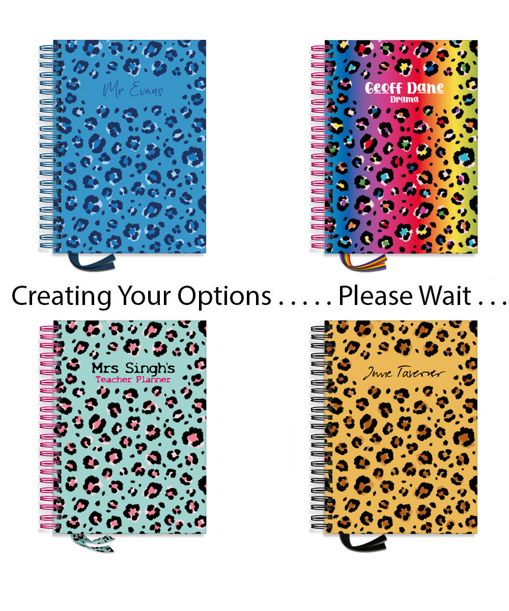 A4 Week to View Diary - Leopard Print