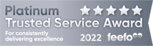 Feefo 2022 Platinum Trusted Service Award: For Consistently Delivering Excellence