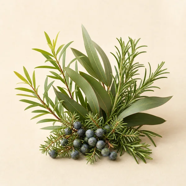 Botanical ingredients representing the Throat Private Label Synergy Blend