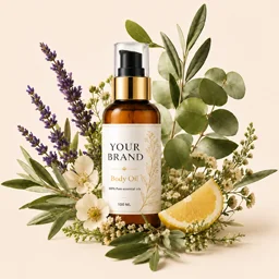 Botanical ingredients representing Bliss Private Label Body Oil
