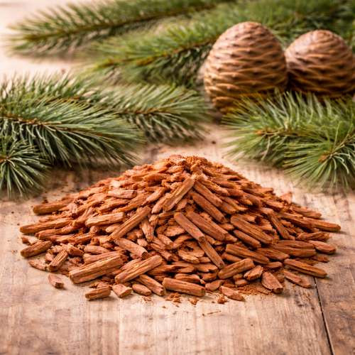 Cedarwood Himalayan from India for essential oil manufacturing.
