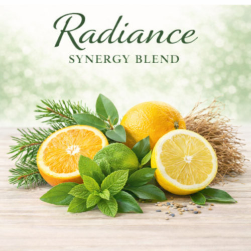 Radiance essential oil synergy blend for wholesale aromatherapy and body care formulation