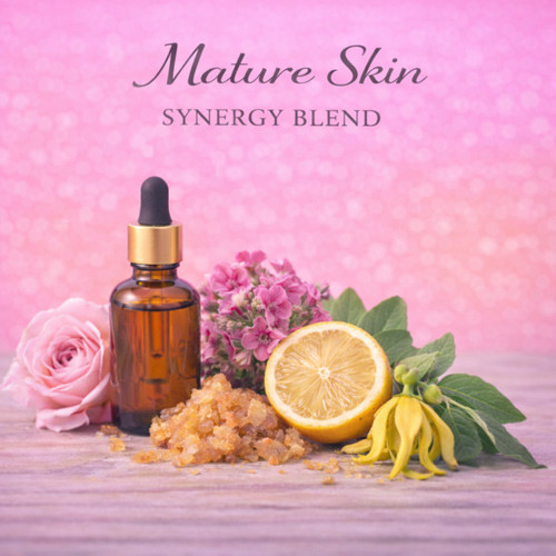 Mature Skin essential oil synergy blend for wholesale aromatherapy and body care formulation