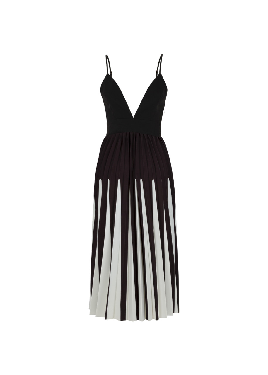 black and white spaghetti strap dress