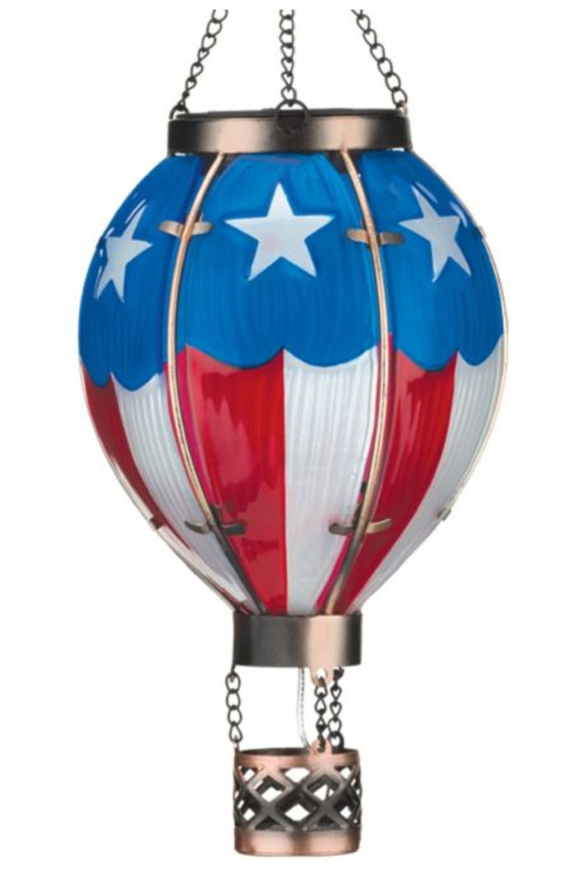 Hot Air Balloon Solar Lantern SM - Americana - Kettey's Beauty LLC