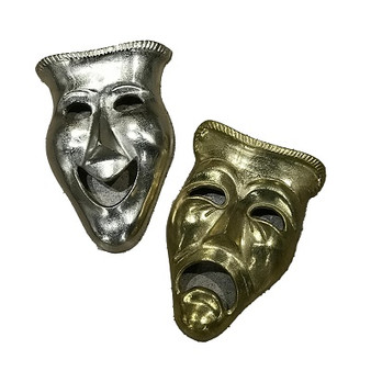 Set of Two Theatrical Mask Crying & Laughter