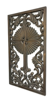      Hand Carved Gaelic Cross Wall Grill