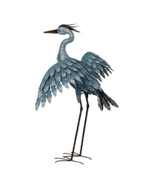 Metallic Blue Heron 27"- Wings Out