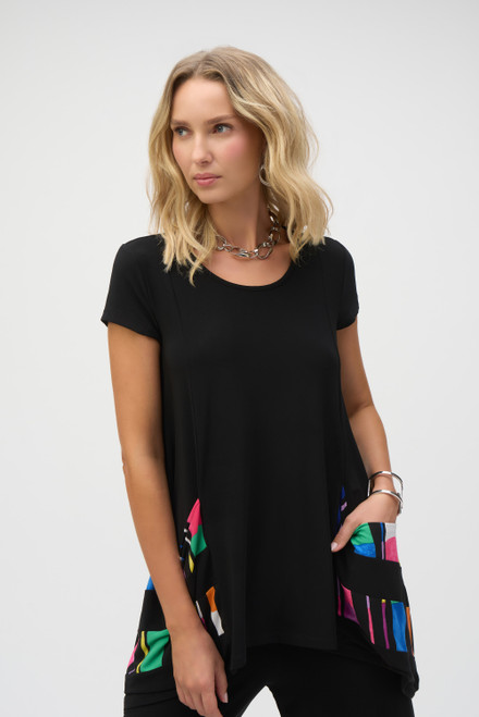 トップス POPPY SKY COLOR HANDKERCHIEF HEM TUNIC Handkerchief hem tunic (blue stripe flower) – POPPY