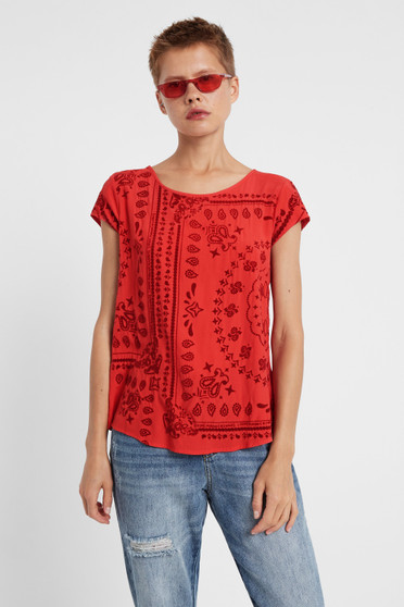 Viscose Crepe Blouse with Rear Opening