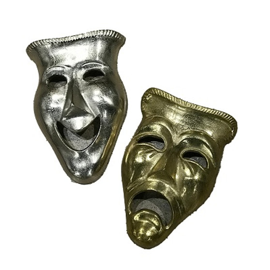 Set of Two Theatrical Mask Crying & Laughter