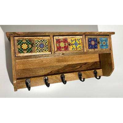 Fiesta 3-Drawer Wall Hook Cabinet