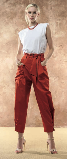 Hanita - Rust Paperbag  Trousers w/ Pockets