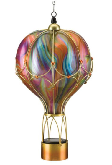 Swirl Balloon Solar Lantern LG - Orange