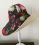 Monica- Floral Rossini Hat with deep rich floral colors.