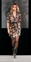 Jijil Collection Leopard Print Cocktail Dress