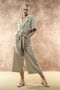 Hanita - Jumpsuit / Open behind half sleeves