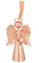 Rose Gold Angel Bell 4" - Heart