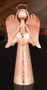 Rose Gold Angel Bell 6" - Heart